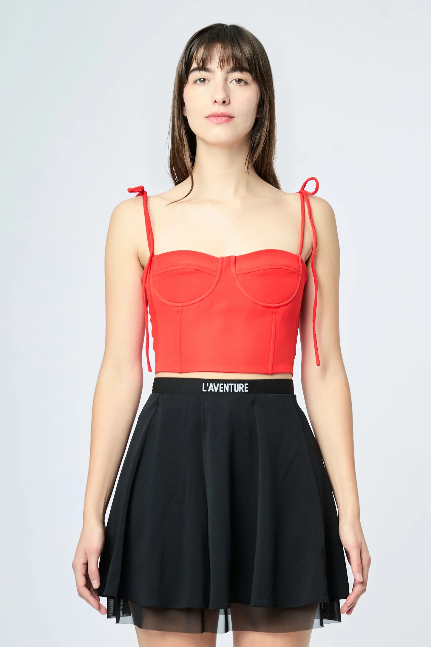 Bustier L'AVENTURE pour femme, couleur rouge, style moderne et classique