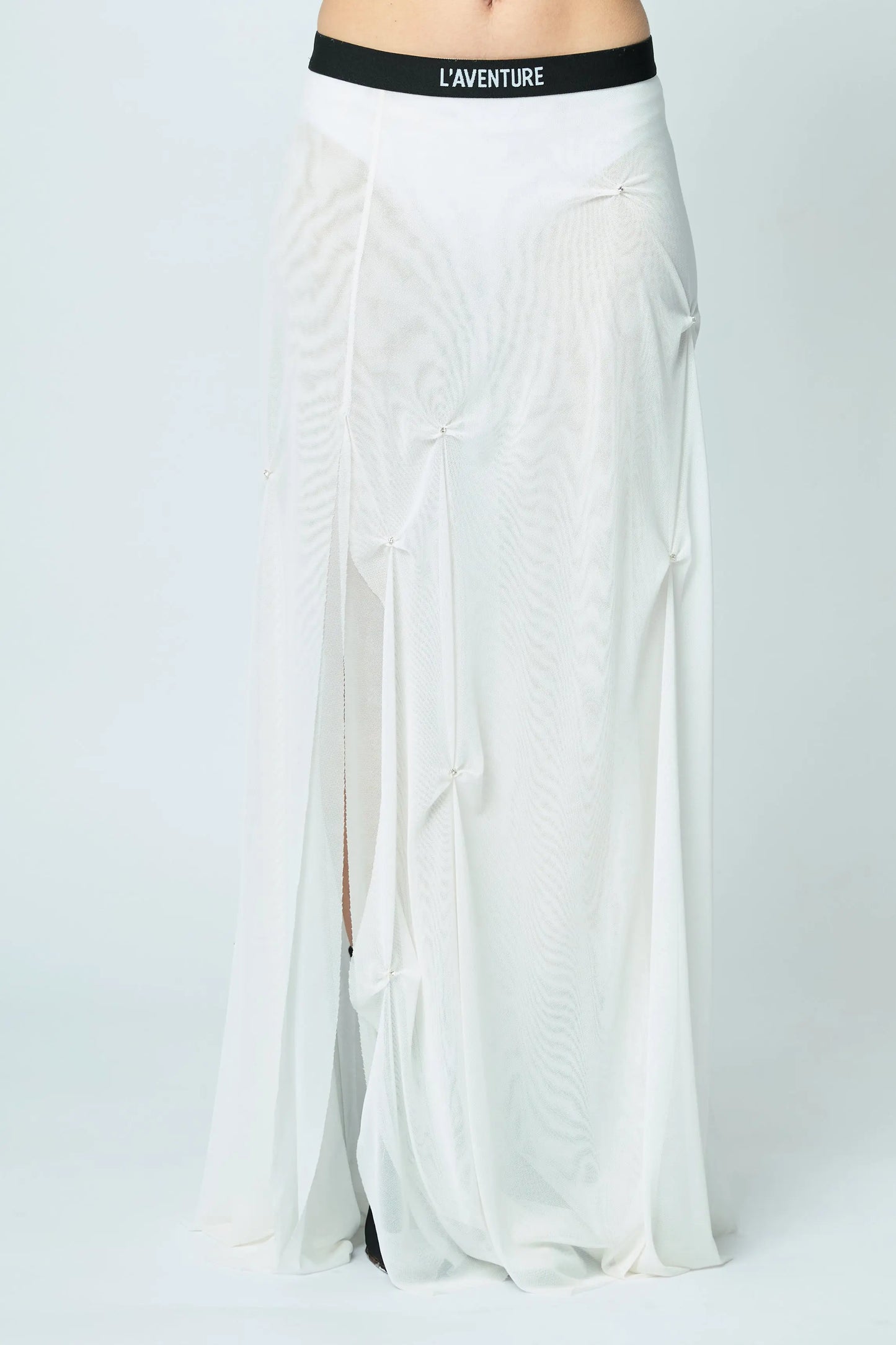 SPARKLES LONG SKIRT WHITE L'AVENTURE