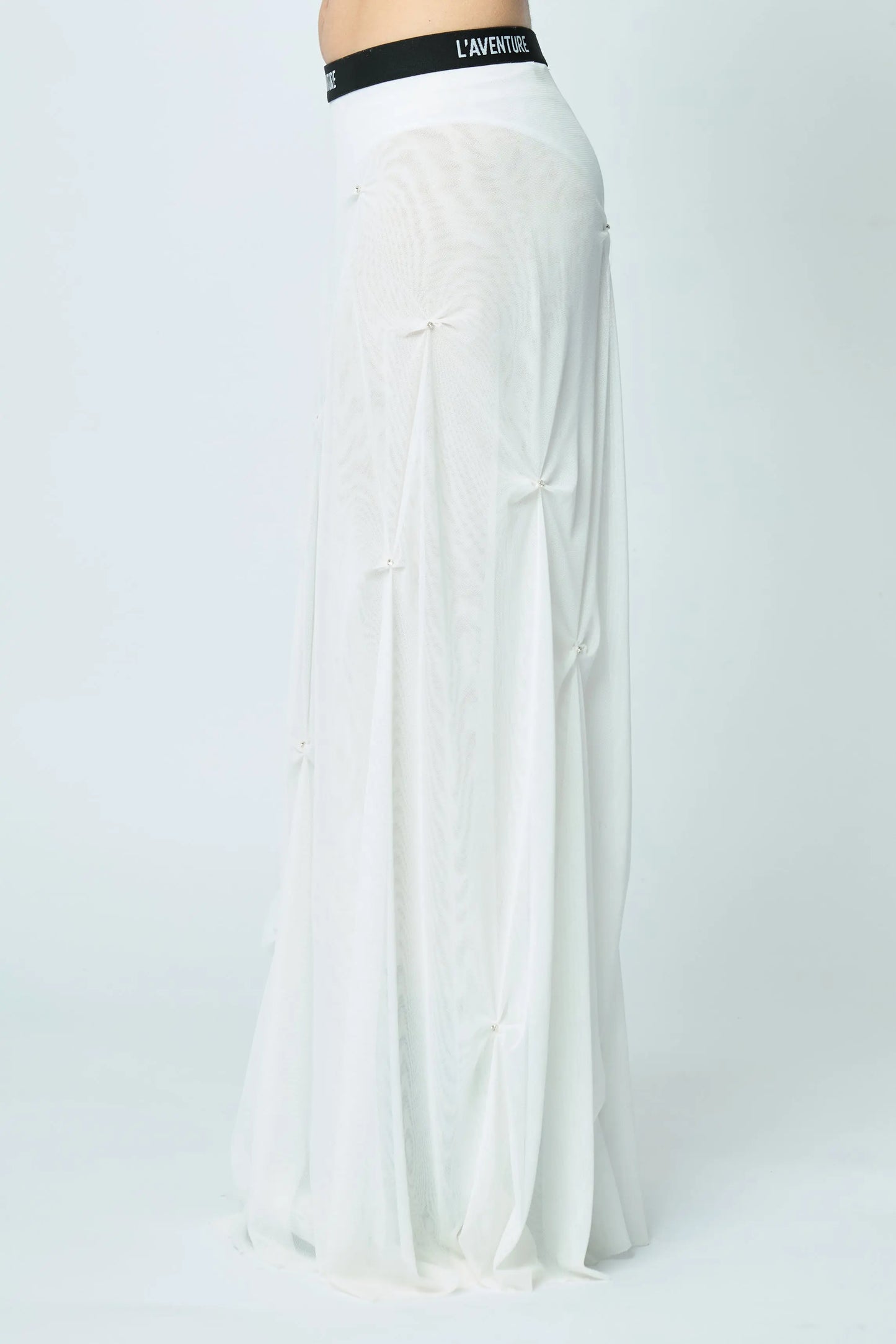 SPARKLES LONG SKIRT WHITE L'AVENTURE