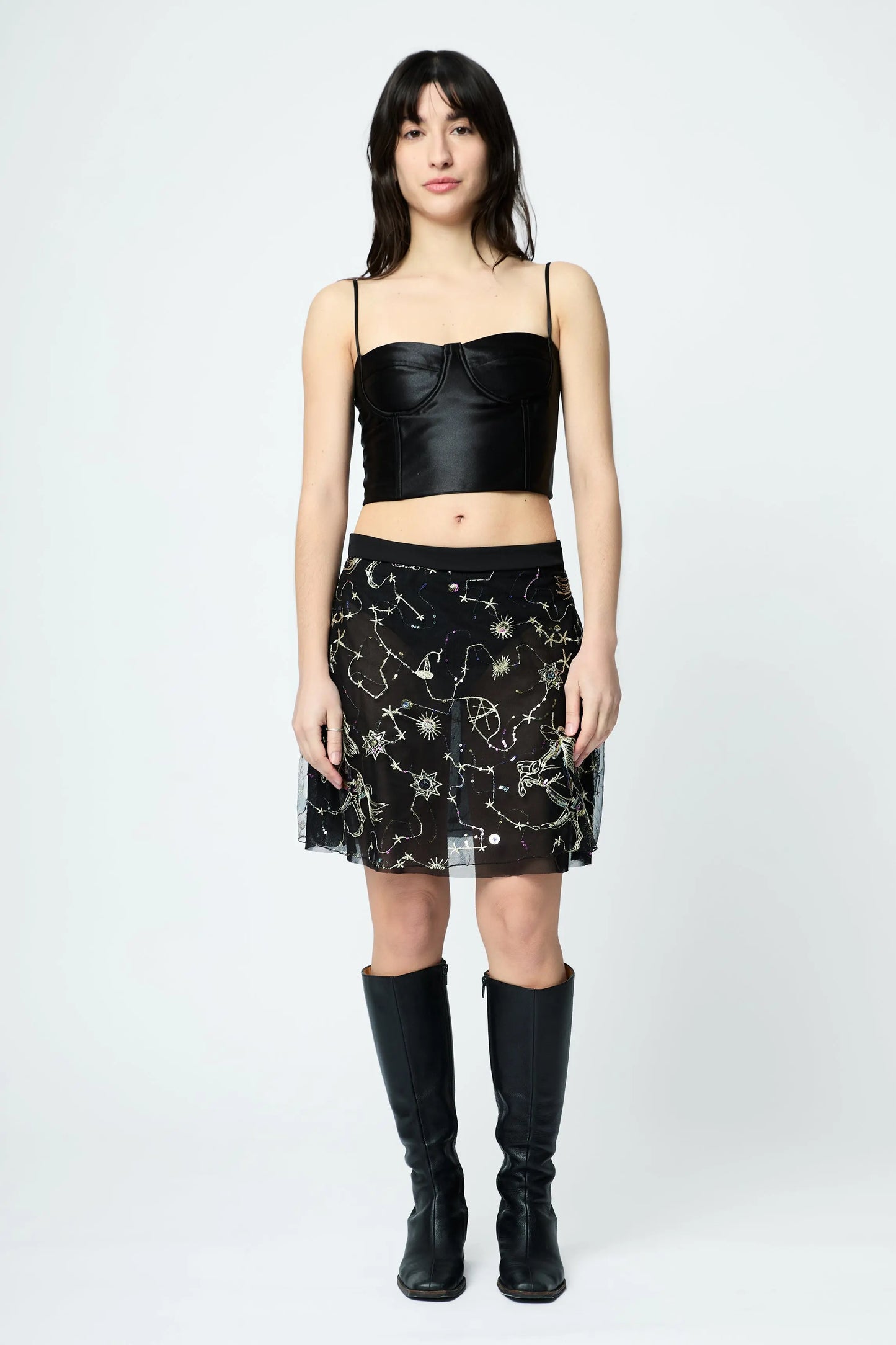 MINI EMBROIDERED SKIRT GALAXY - ÉDITION LIMITÉE L'AVENTURE
