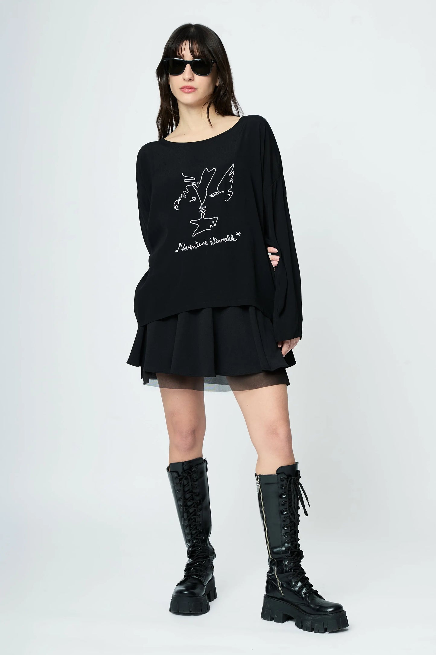 CLASSIC MINI SKIRT BLACK L'AVENTURE