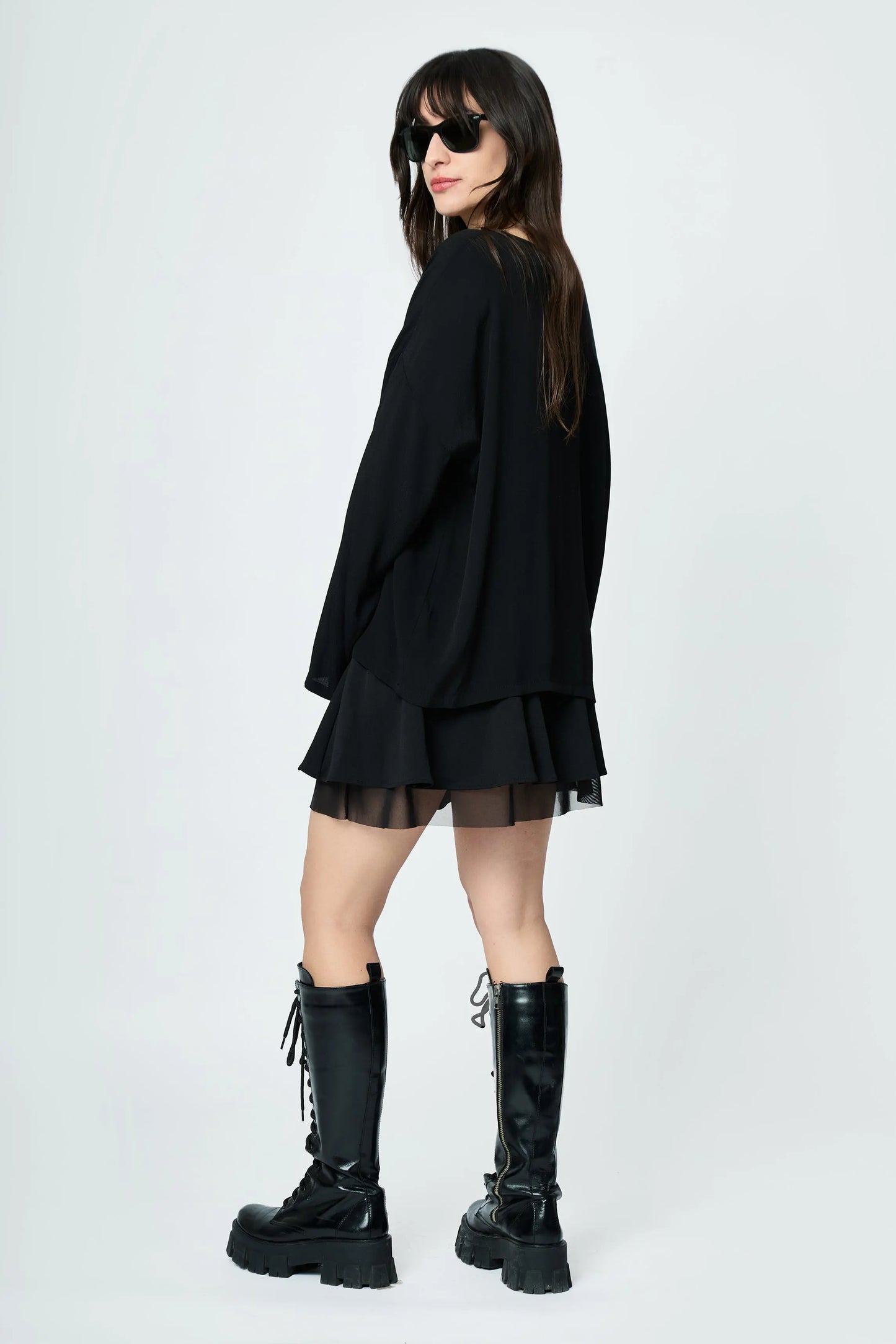 BLACK LINGERIE SKIRT L'AVENTURE