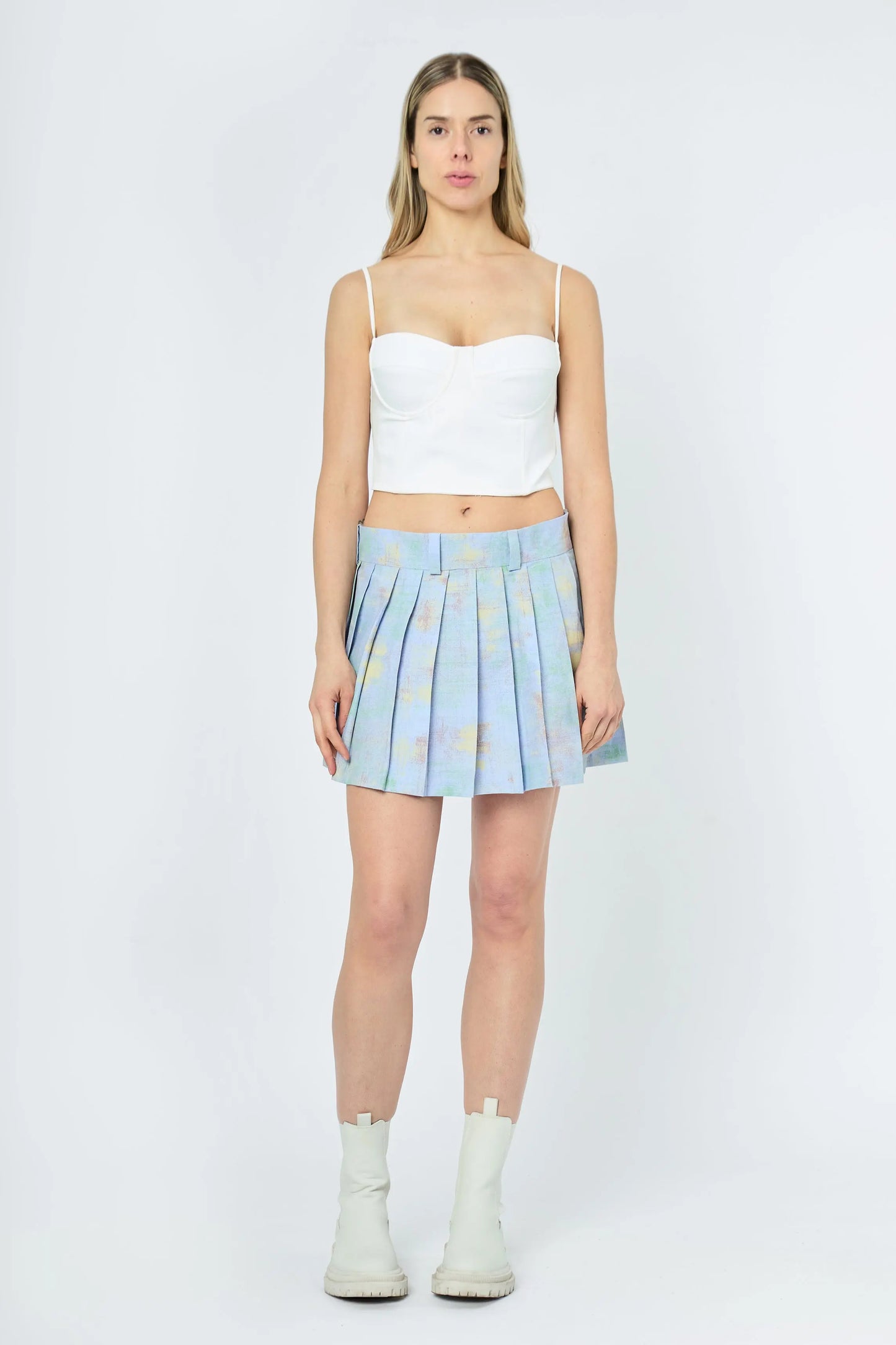 PLEATED SKIRT SKY BLUE L'AVENTURE