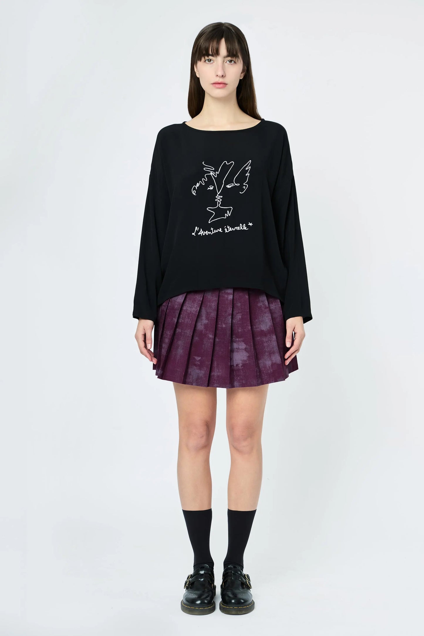 T-SHIRT EMBROIDERED L'AVENTURE ÉTERNELLE BLACK L'AVENTURE