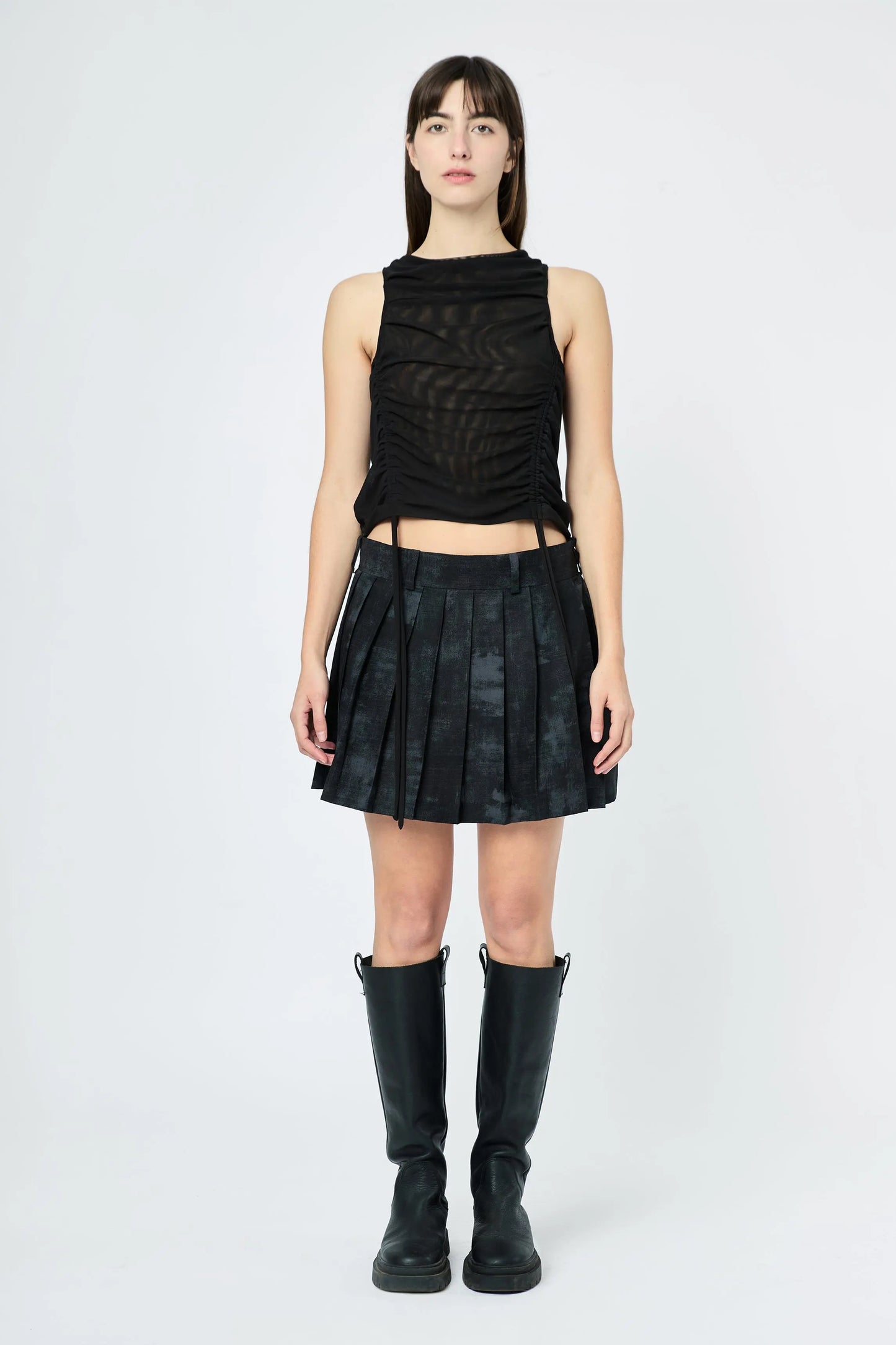 PLEATED SKIRT BLACK L'AVENTURE
