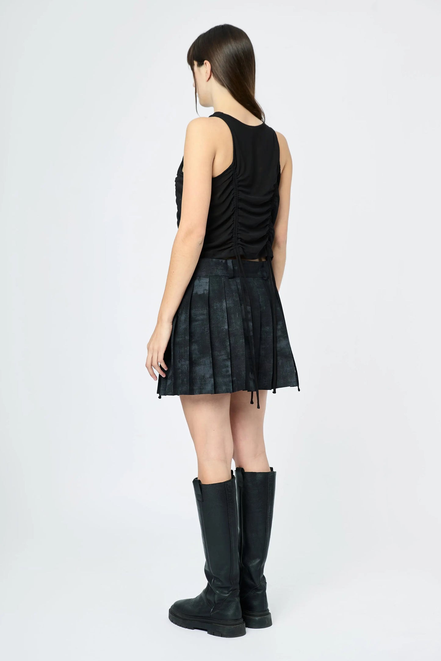 PLEATED SKIRT BLACK L'AVENTURE