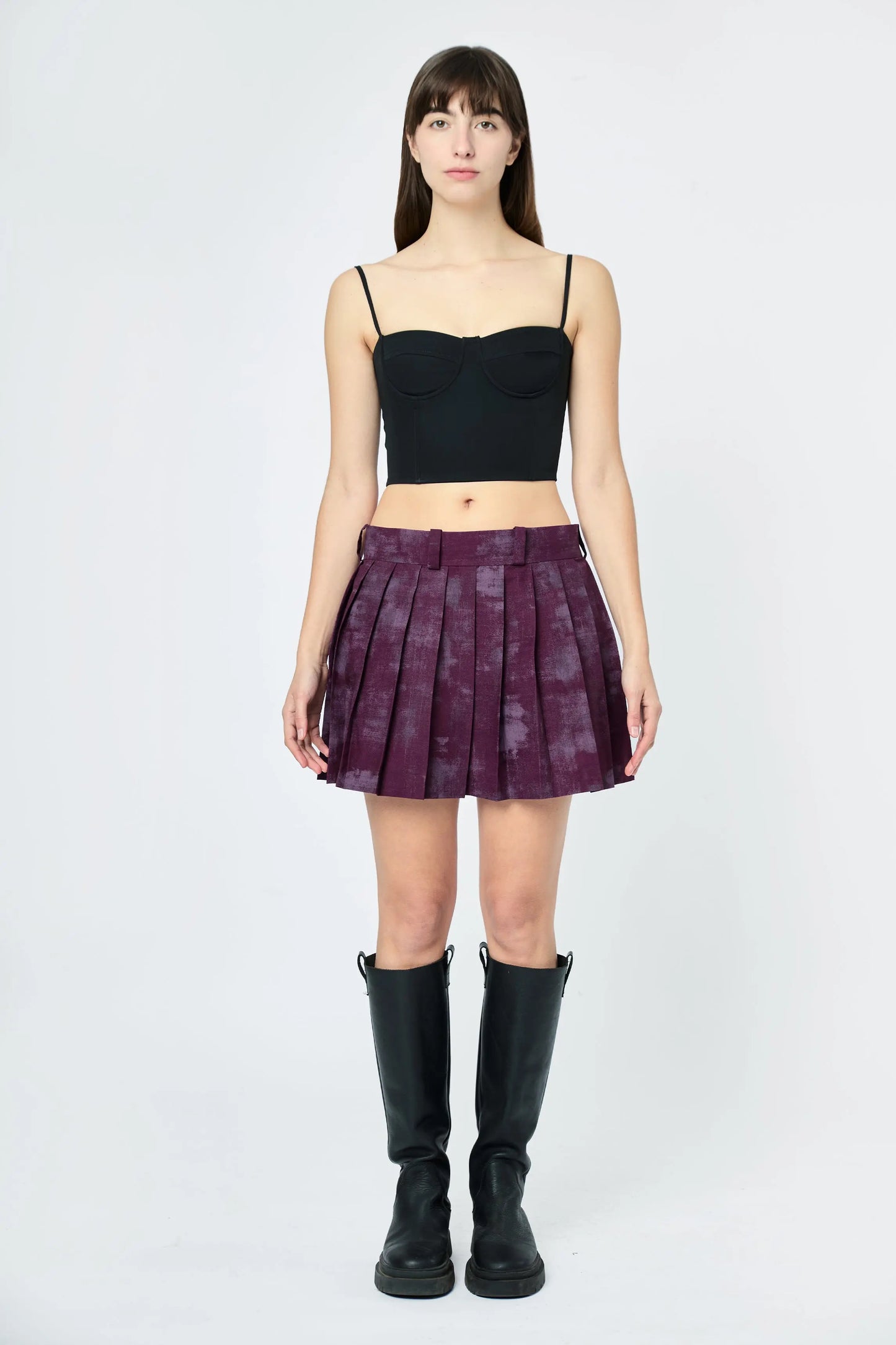 PLEATED SKIRT VIOLET L'AVENTURE