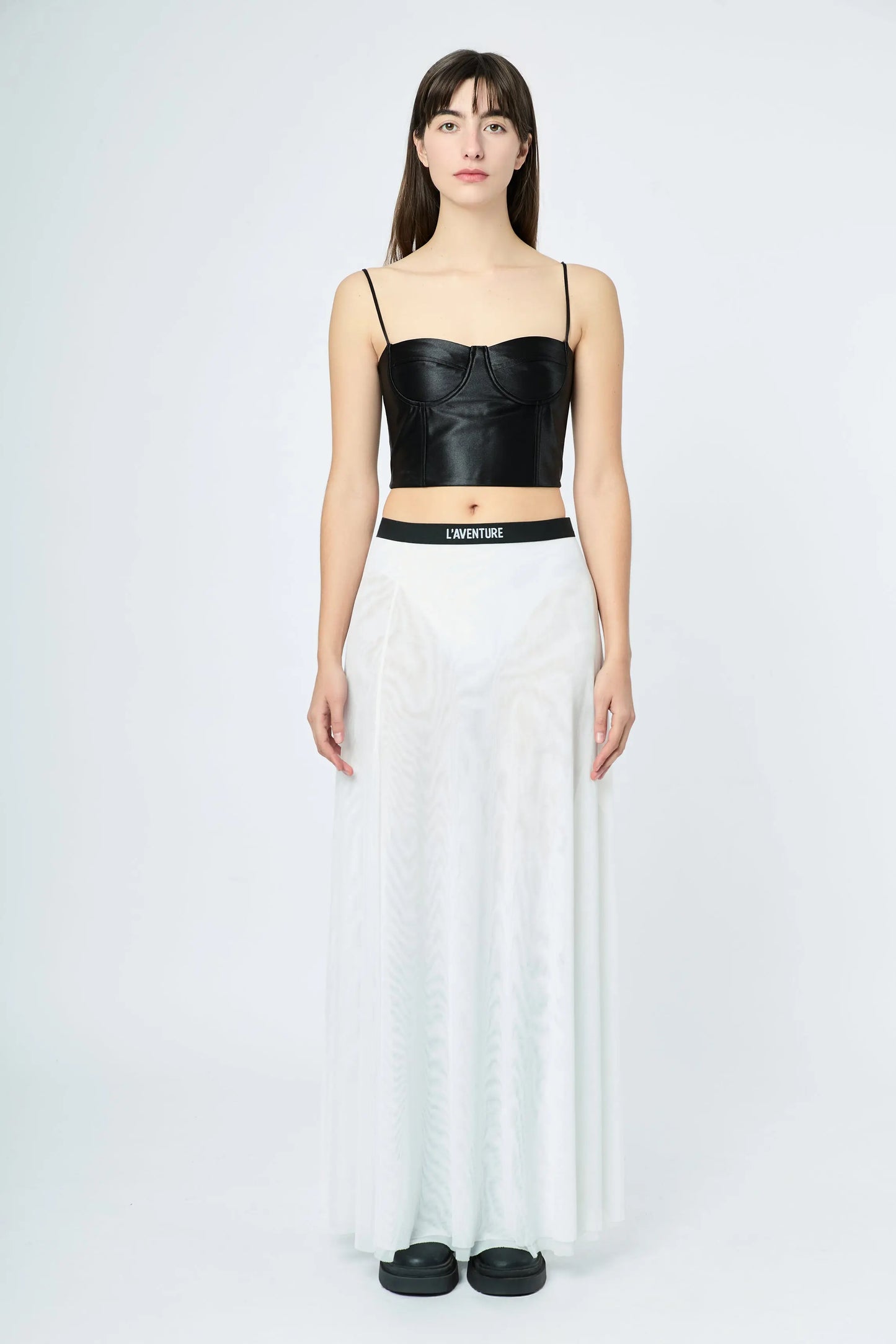 CUT-OUT SKIRT WHITE L'AVENTURE