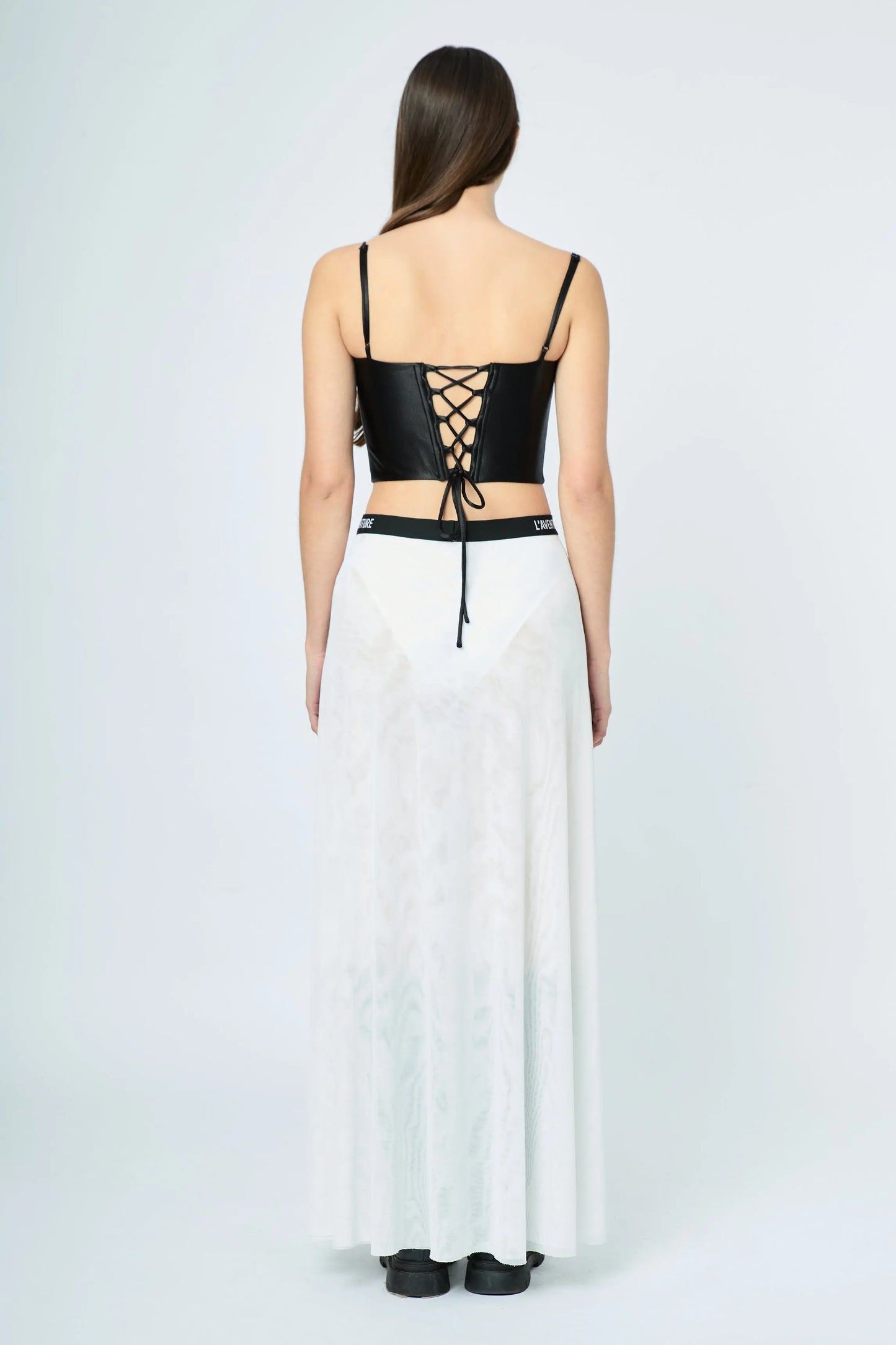 CUT-OUT SKIRT WHITE L'AVENTURE