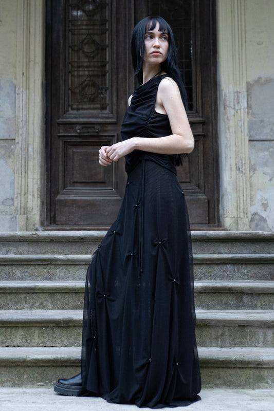 skirt-party-drapped-fashion-black-sparkles